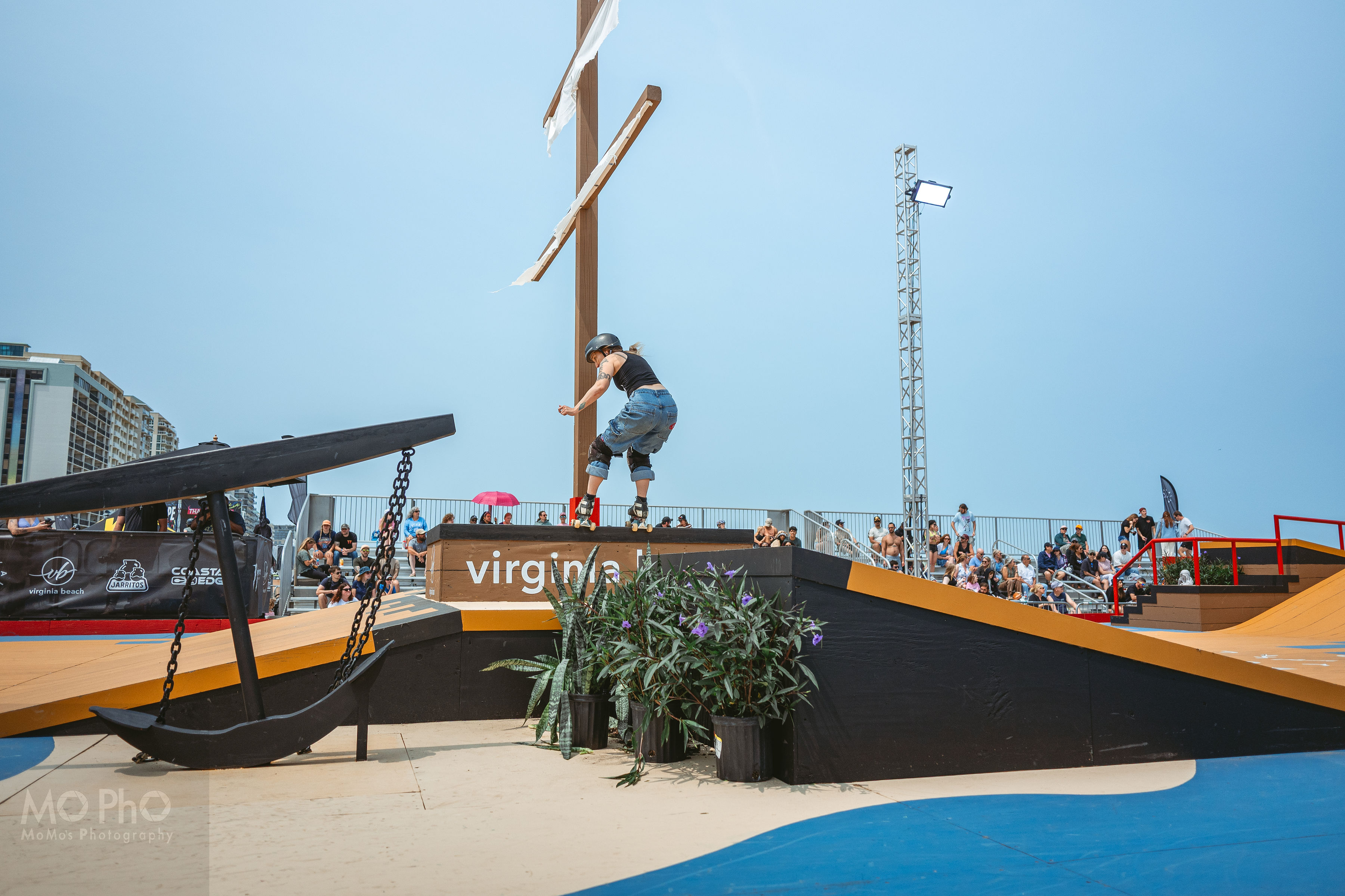 Female skater on obstacle Super Girl Fest Virginia Beach